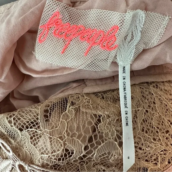 Free People Divine Mini Dress in Rose Whimsical Fairy   Women’s Dress Size 4 - Picture 8 of 12